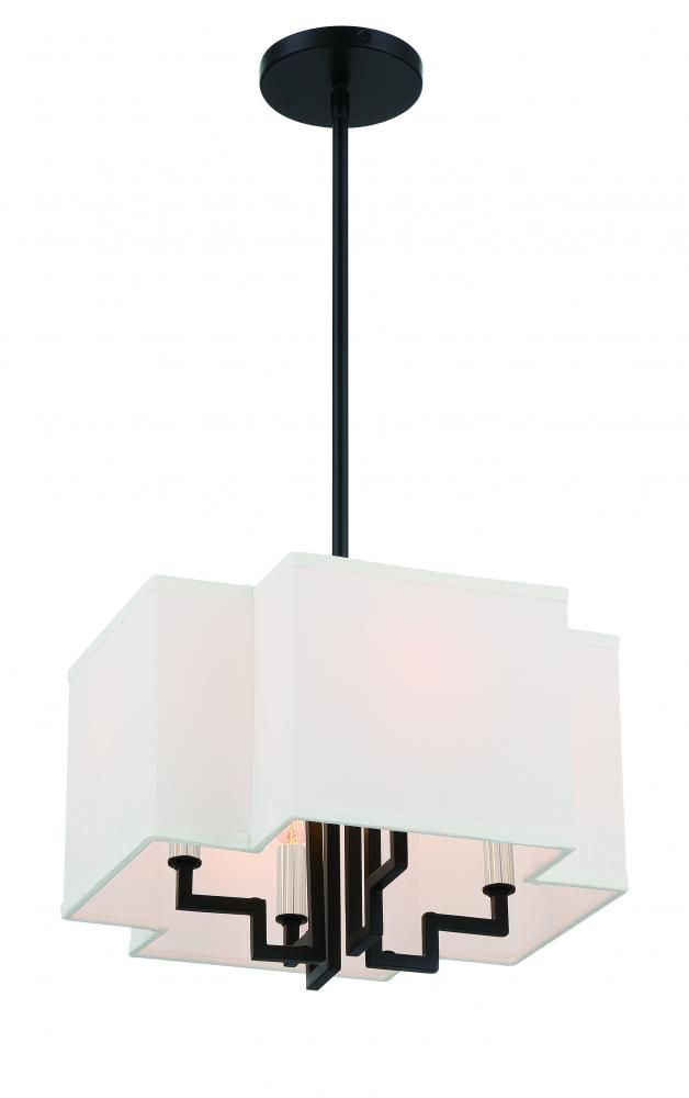 Upham Estates - 4 Light Convertible Pendant / Semi Flush