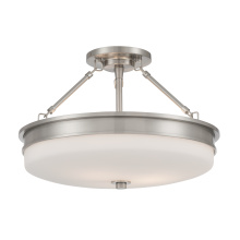 Minka-Lavery 14086-84 - Halora 15.25" 3-Light Semi-Flush Mount