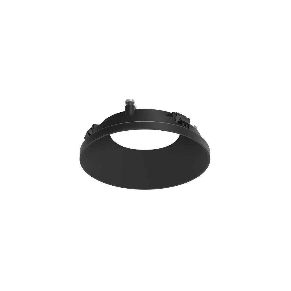 3" Apollo Round Flangeless Downlight Trim, Black Finish