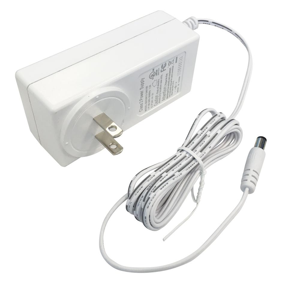 12V 24W Plug-in LED Driver, White Finish