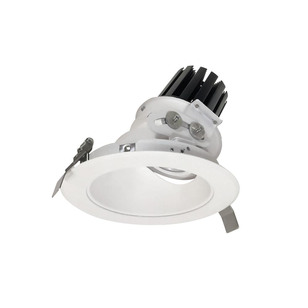 6" Sapphire III Round Adjustable Reflector, 4500lm, 3000K, Flood Optic, Matte Powder White