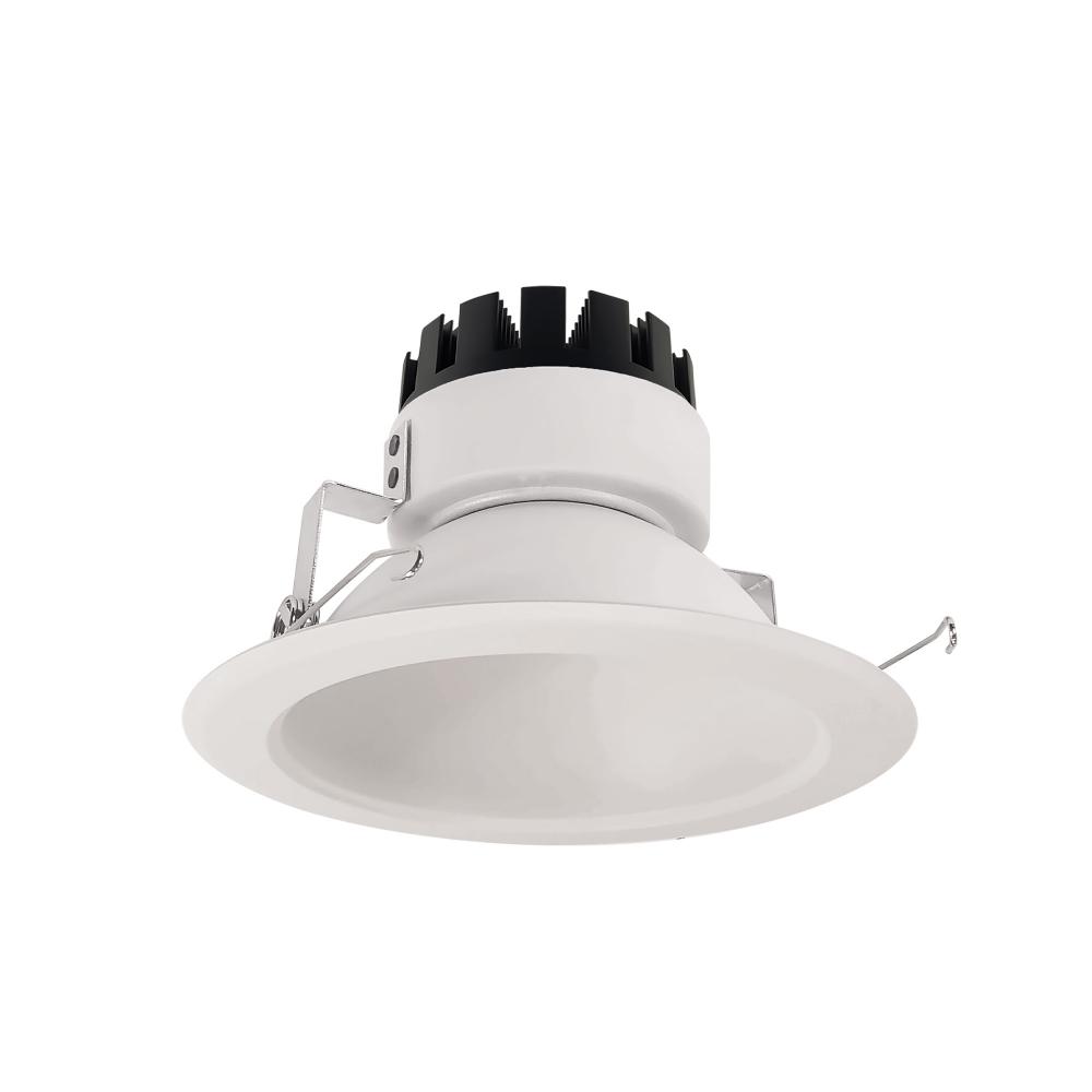 6" Marquise III Round Open Reflector, 900lm, 4000K, Flood Optic, White Reflector/White Flange