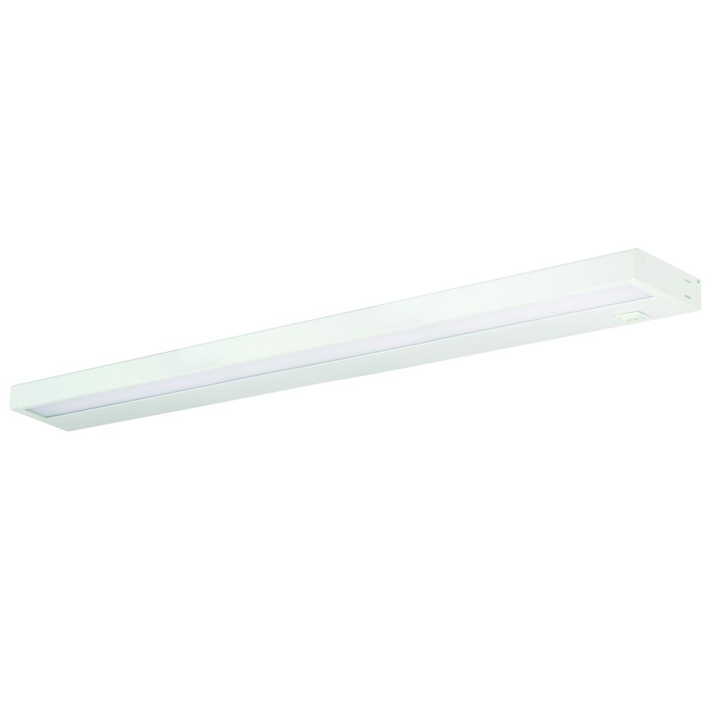 42" LEDUR Under Cabinet with Dedicated CCT (3000K), 360lm/ft, 20W, White Finish