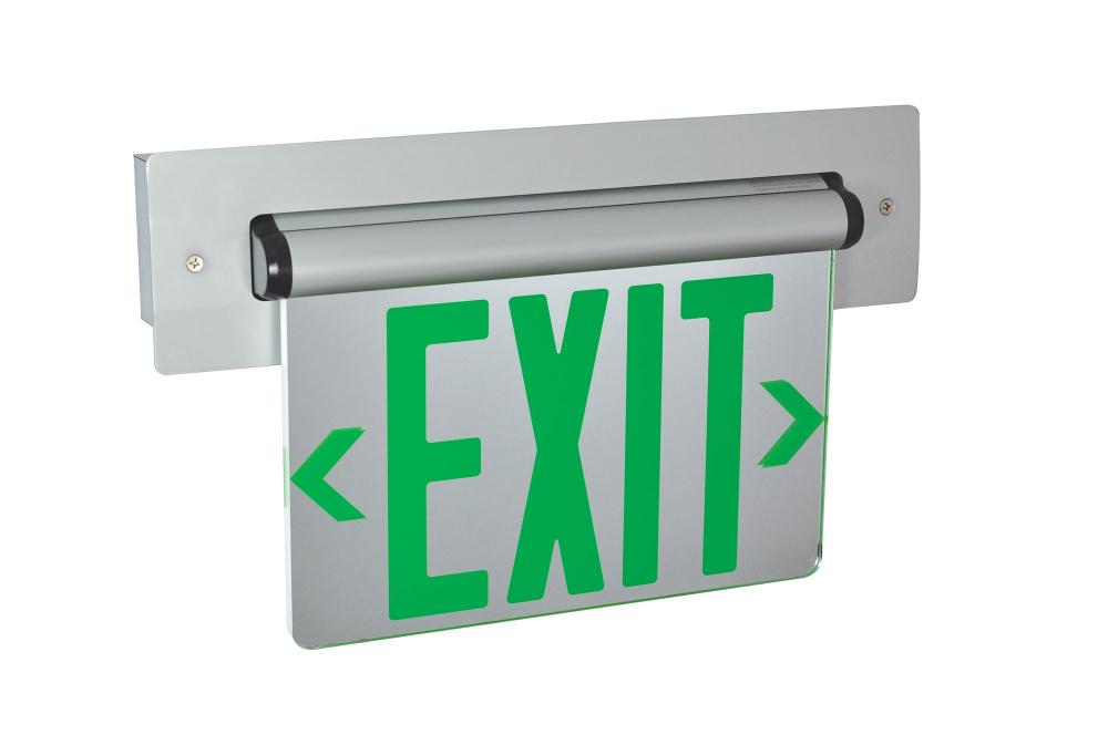 EXIT REC ADJ BAT 1F RED/CLR AL