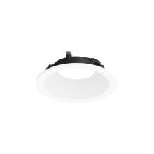 Nora NAPF-3RDNMPW/CL - 3" Apollo Round Flanged Downlight Trim with Clear Lens, Matte Powder White Finish