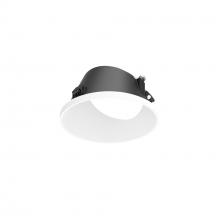 Nora NAPT-3RWWMPW/CL - 3" Apollo Round Flangeless Wall Wash Trim with Clear Lens, Matte Powder White Finish