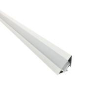 Nora NATL-C28W - 4-ft Corner Channel, White (Plastic Diffuser and End Caps Included)
