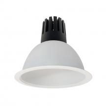 Nora NC3-81L427FMPW/EMI - 8" Sapphire III Round Open Reflector for Integral EM Test Switch, 3500lm, 2700K, Flood Optic,