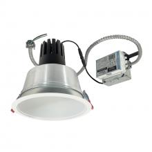 Nora NCR3-81L530FC01MPW - 8" Sapphire III Retrofit, Matte Powder White Reflector/Matte Powder White Flange, 120V; 0-10V