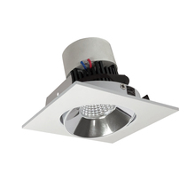 Nora NPR-4SC40XCMPW - 4" Pearl LED Square Adjustable Cone Retrofit, 1000lm / 12W, 4000K, Specular Clear Reflector /