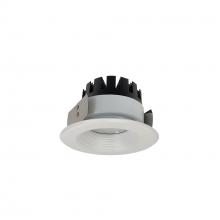 Nora NRM3-42L230FMPW - 4" Marquise III Round Baffle, 1500lm, 3000K, Flood Optic, Matte Powder White Baffle/Matte Powder
