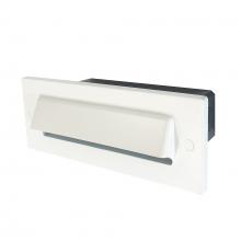 Nora NSW-843/SCW - Brick Die-Cast LED Step Light w/ Horizontal Shroud Face Plate, Selectable CCT, White Finish