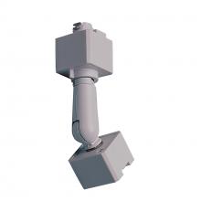 Nora NT-333S - Sloped Track Head Adapter for H-Style Track Systems, Silver Finish