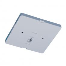 Nora NT-337S - Square Monopoint Canopy for Low Voltage Track Head, Silver Finish