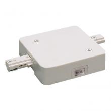 Nora NT-358W/12A - In-Line Feed w/ Circuit Limiter, 12 Amps, One-Circuit Track, White Finish