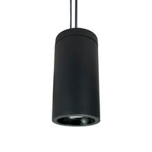 Nora NYLD2-6P10127BBB4 - 6" Cobalt Pendant Mount Cylinder, Black, 1000L, 2700K, Black Reflector, 120V Triac/ELV/0-10V &