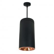 Nora NYLD2-6P10135COB - 6" Cobalt Pendant Mount Cylinder, Black, 1000L, 3500K, Copper /Copper Reflector, 120V Triac/ELV