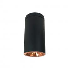 Nora NYLD2-6S10135COB - 6" Cobalt Surface Mount Cylinder, Black, 1000L, 3500K, Copper Reflector, 120V Triac/ELV Dimming