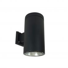 Nora NYLS3-6W1L230NP01DBB - 6" Sapphire III Wall Mount Black Cylinder, Diffused Clear Reflector/Black Flange, 120V; Phase