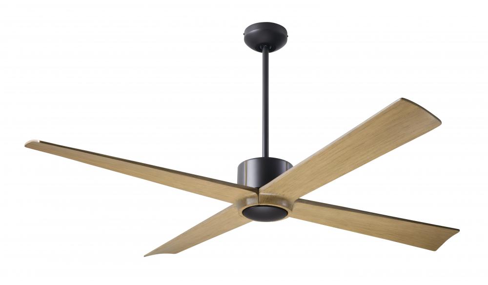 Nouveau DC Fan; Dark Bronze Finish w/ Brass; 56" Maple Blades; No Light; Remote Control