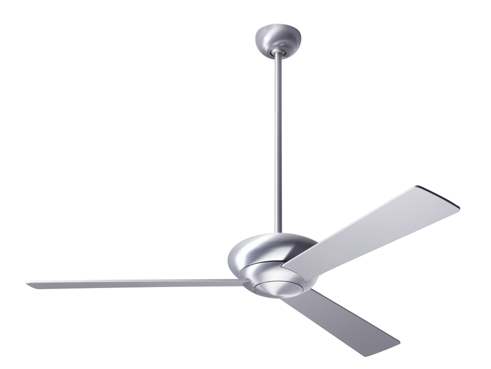 Altus Fan; Brushed Aluminum Finish; 52" White Blades; No Light; Fan Speed Control