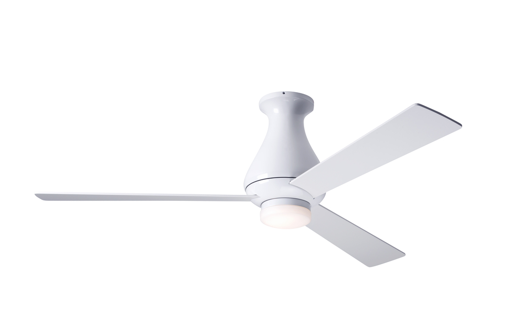 Altus Flush Fan; Gloss White Finish; 42" Aluminum Blades; 17W LED; Fan Speed and Light Control (