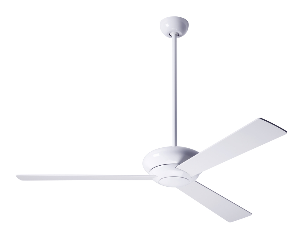 Altus Fan; Gloss White Finish; 52" Aluminum Blades; No Light; Fan Speed and Light Control (3-wir