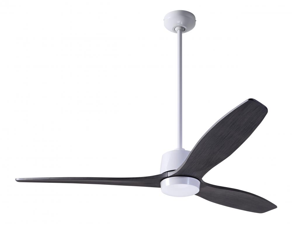 Arbor DC Fan; Gloss White Finish; 54" Ebony Blades; No Light; Remote Control