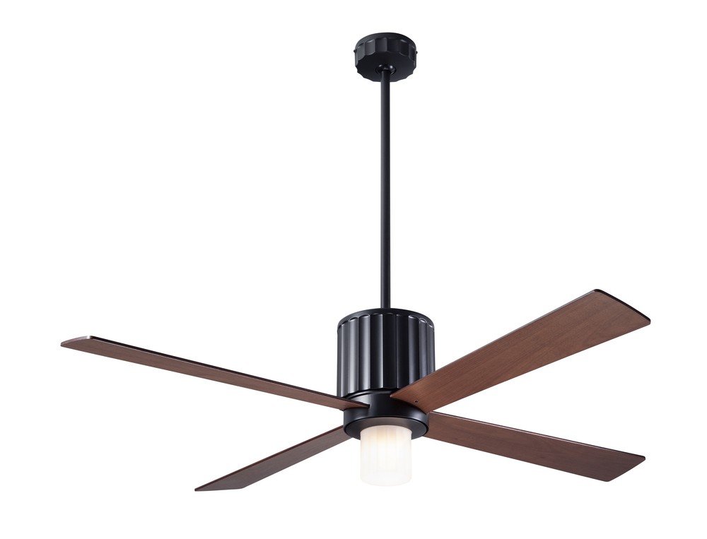 Flute Fan; Dark Bronze Finish; 52" Mahogany Blades; 17W LED; Fan Speed and Light Control (