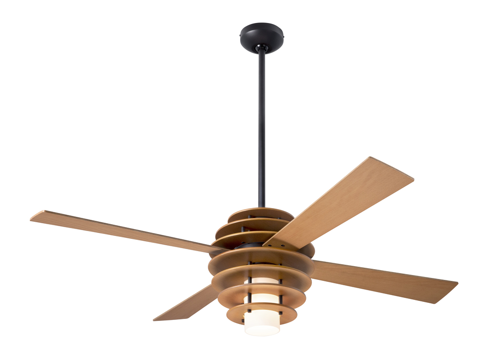 Stella Fan; Maple/Dark Bronze Finish; 52" Mahogany Blades; 17W LED; Fan Speed and Light Control