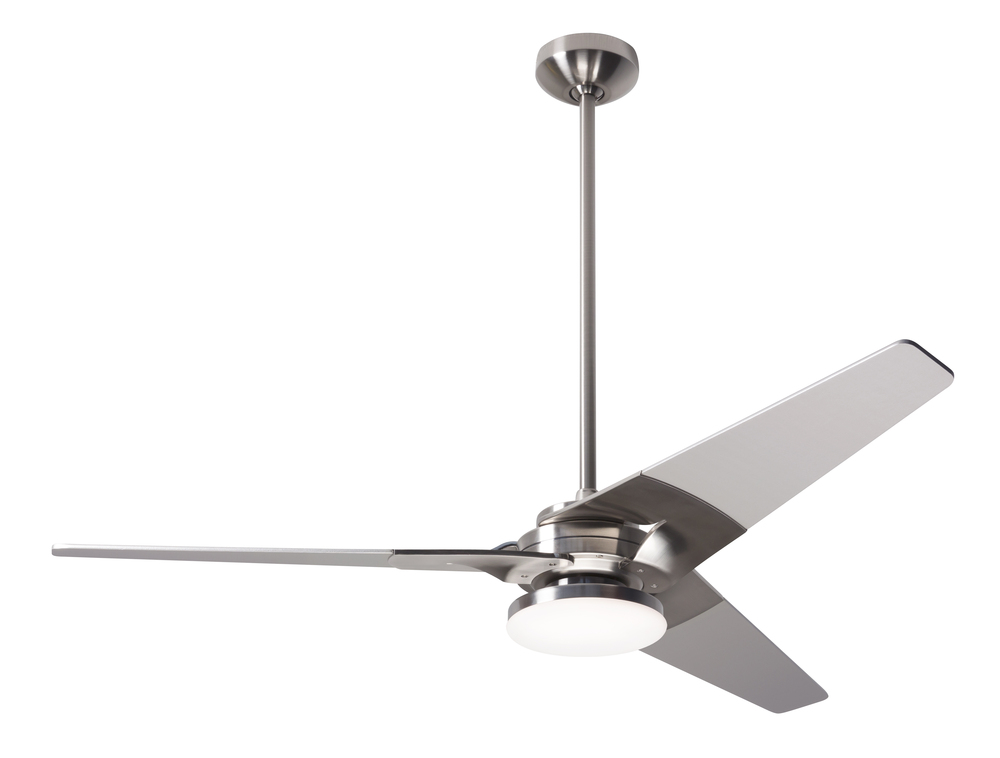 Torsion Fan; Bright Nickel Finish; 52" Graywash Blades; 20W LED; Fan Speed and Light Control