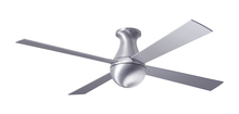 Modern Fan Co. BAL-FM-BA-52-WH-NL-001 - Ball Flush Fan; Brushed Aluminum Finish; 52" White Blades; No Light; Fan Speed Control