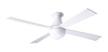 Modern Fan Co. BAL-FM-GW-52-AL-NL-001 - Ball Flush Fan; Gloss White Finish; 52" Aluminum Blades; No Light; Fan Speed Control