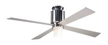 Modern Fan Co. LAP-FM-BN-50-BK-552-002 - Lapa Flush Fan; Bright Nickel Finish; 50" Black Blades; 17W LED; Fan Speed and Light Control