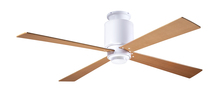Modern Fan Co. LAP-FM-GW-50-MP-NL-002 - Lapa Flush Fan; Gloss White Finish; 50" Maple Blades; No Light; Fan Speed and Light Control