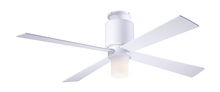 Modern Fan Co. LAP-FM-GW-50-NK-552-002 - Lapa Flush Fan; Gloss White Finish; 50" Nickel Blades; 17W LED; Fan Speed and Light Control