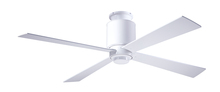Modern Fan Co. LAP-FM-GW-50-NK-NL-002 - Lapa Flush Fan; Gloss White Finish; 50" Nickel Blades; No Light; Fan Speed and Light Control