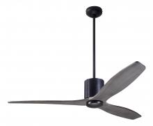Modern Fan Co. LLX-DBBK-54-GY-NL-WC - LeatherLuxe DC Fan; Dark Bronze Finish with Black Leather; 54" Graywash Blades; No Light