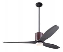 Modern Fan Co. LLX-DBCH-54-EB-271-RC - LeatherLuxe DC Fan; Dark Bronze Finish wt Chocolate Leather; 54" Ebony Blades; 17W LED