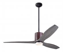 Modern Fan Co. LLX-DBCH-54-GY-271-RC - LeatherLuxe DC Fan; Dark Bronze Finish wt Chocolate Leather; 54" Graywash Blades; 17W LED