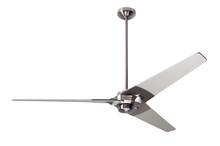 Modern Fan Co. TOR-BN-62-GY-NL-002 - Torsion Fan; Bright Nickel Finish; 62" Graywash Blades; No Light; Fan Speed and Light Control