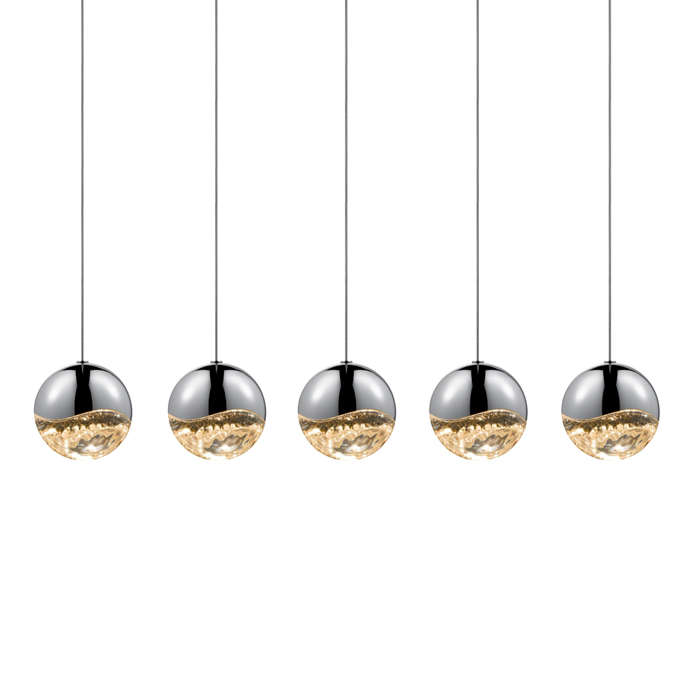 5-Light Rectangle Large LED Pendant