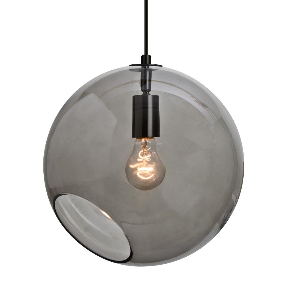 Besa, Maestro 12 Cord Pendant, Smoke, Black Finish, 1x60W Medium base