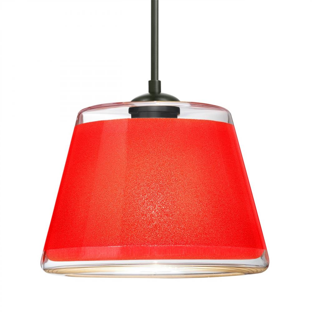 Besa Pendant Pica 9 Black Red Sand 1x75W Medium Base
