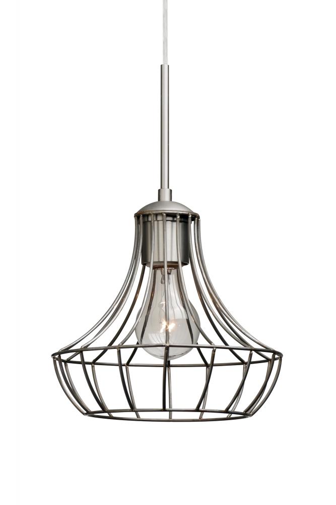 Besa Pendant Spezza 7 Satin Nickel 1x100W Medium Base