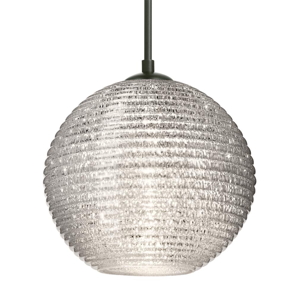 Besa Kristall 8 Pendant Black Glitter 1x75W Medium Base