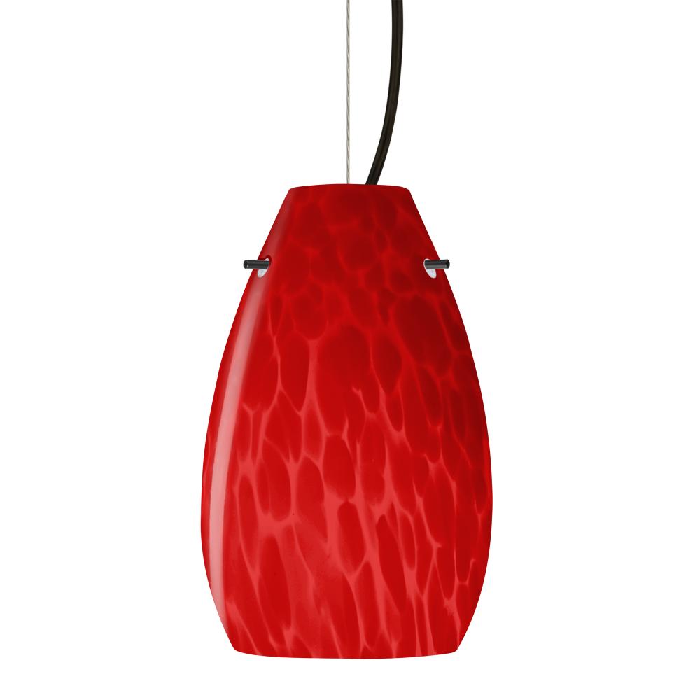 Besa Pera 9 Cable Pendant Red Cloud Black 1x100W Medium Base