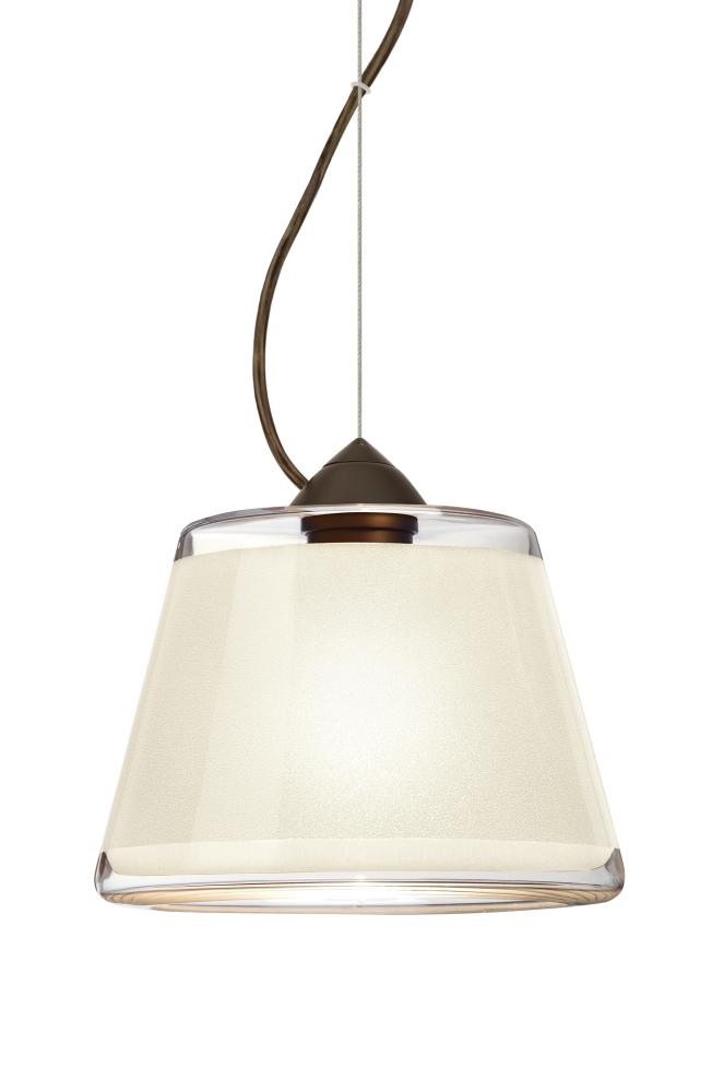 Besa Pica 9 Pendant 1Kx White Sand Bronze 1x9W LED