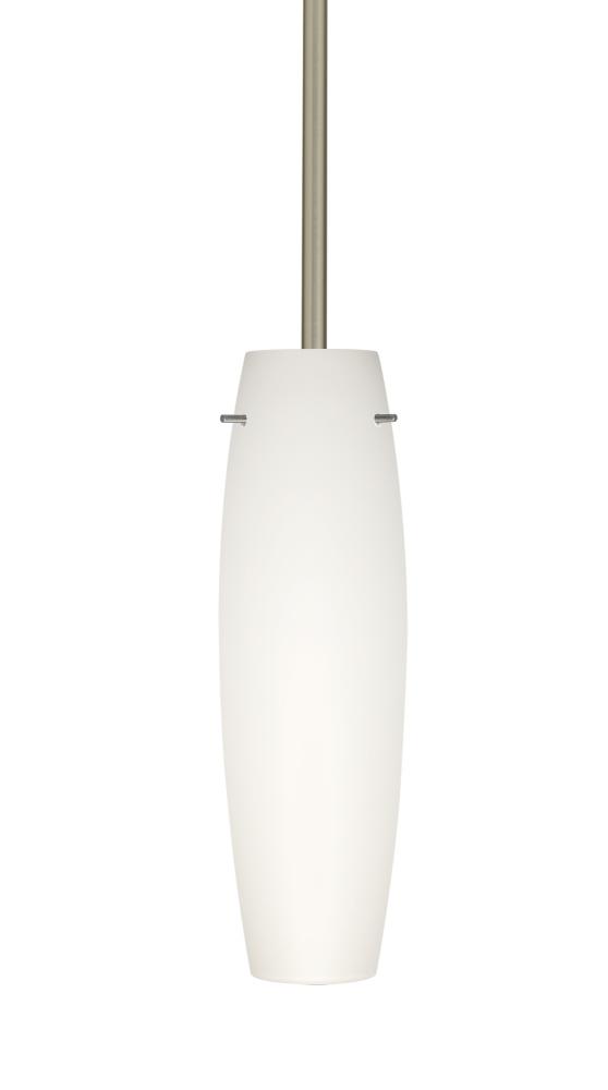 Besa Stilo 11 Stem Pendant Satin Nickel Opal Matte 1x9W LED