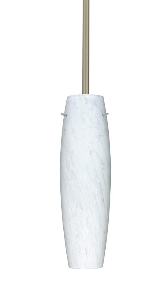 Besa Stilo 11 Stem Pendant Satin Nickel Carrera 1x40W Medium base